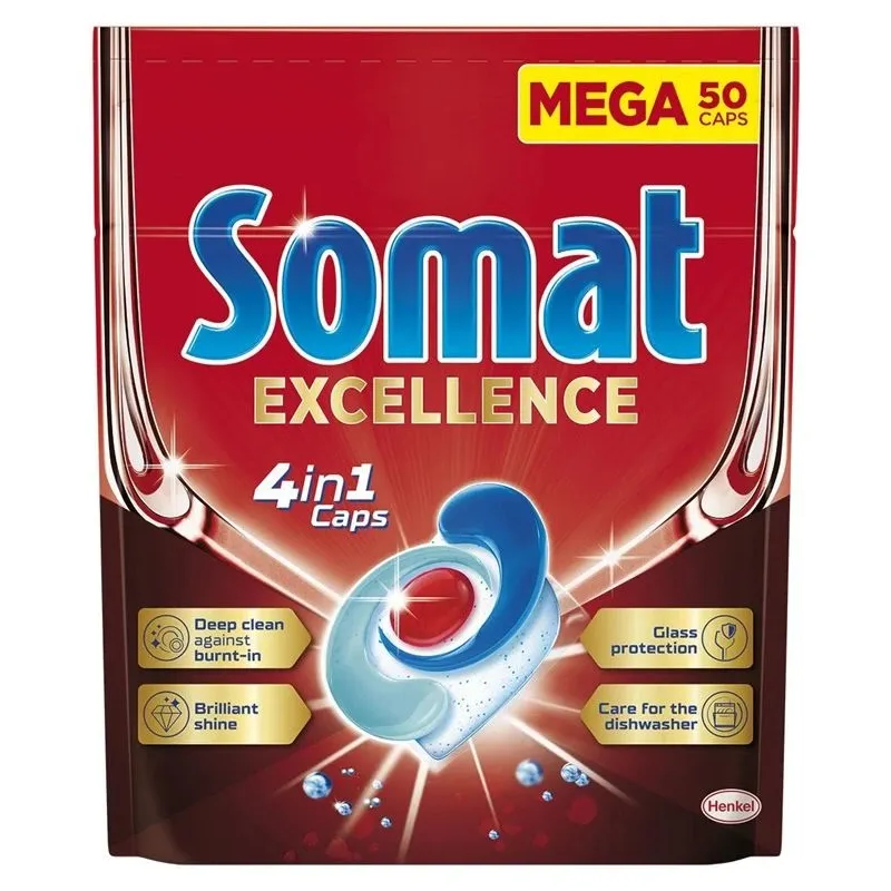 Trauku mazgājamās mašīnas kapsulas Somat Excellence, 50 gab.
