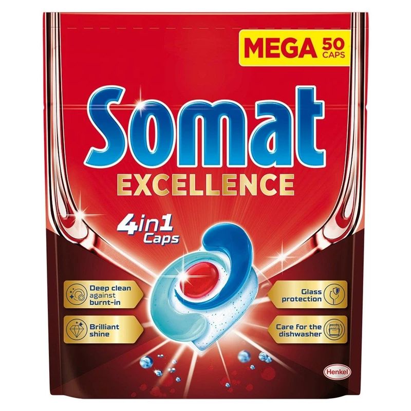 Trauku mazgājamās mašīnas kapsulas Somat Excellence. 50 gab.