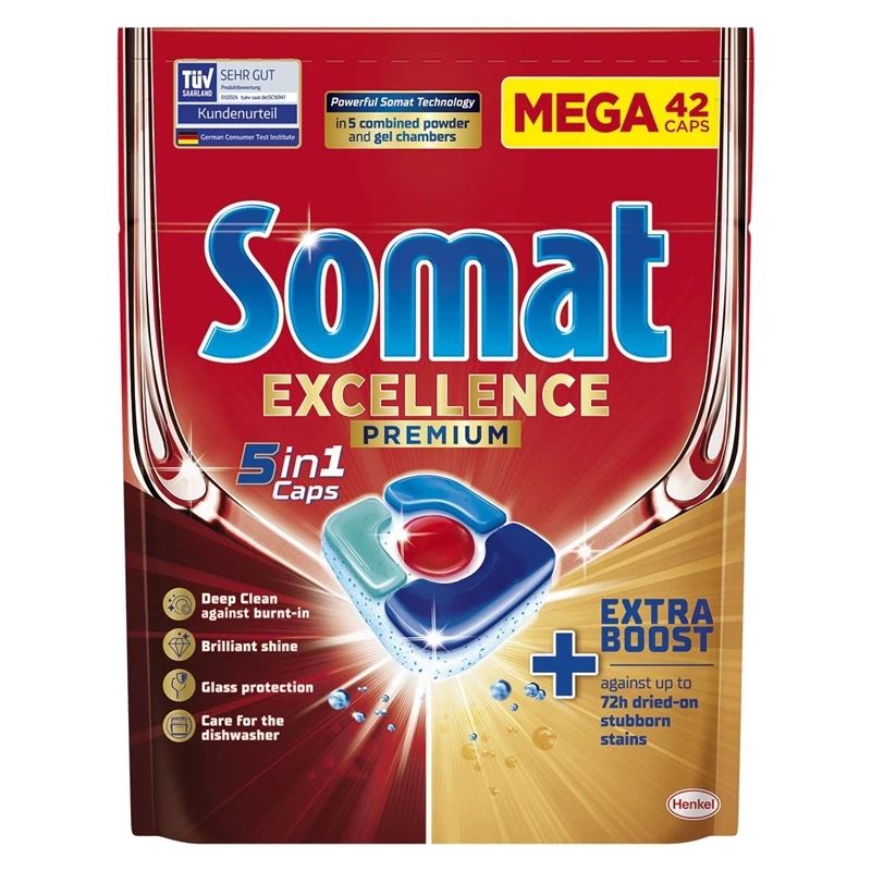 Trauku mazgājamās mašīnas kapsulas Somat Premium. 42 gab.