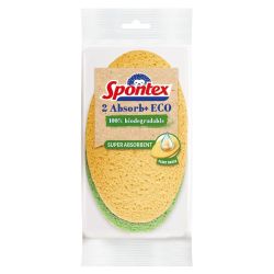 Tīrīšanas sūklis Spontex Absorb+. zaļa. 2 gab.