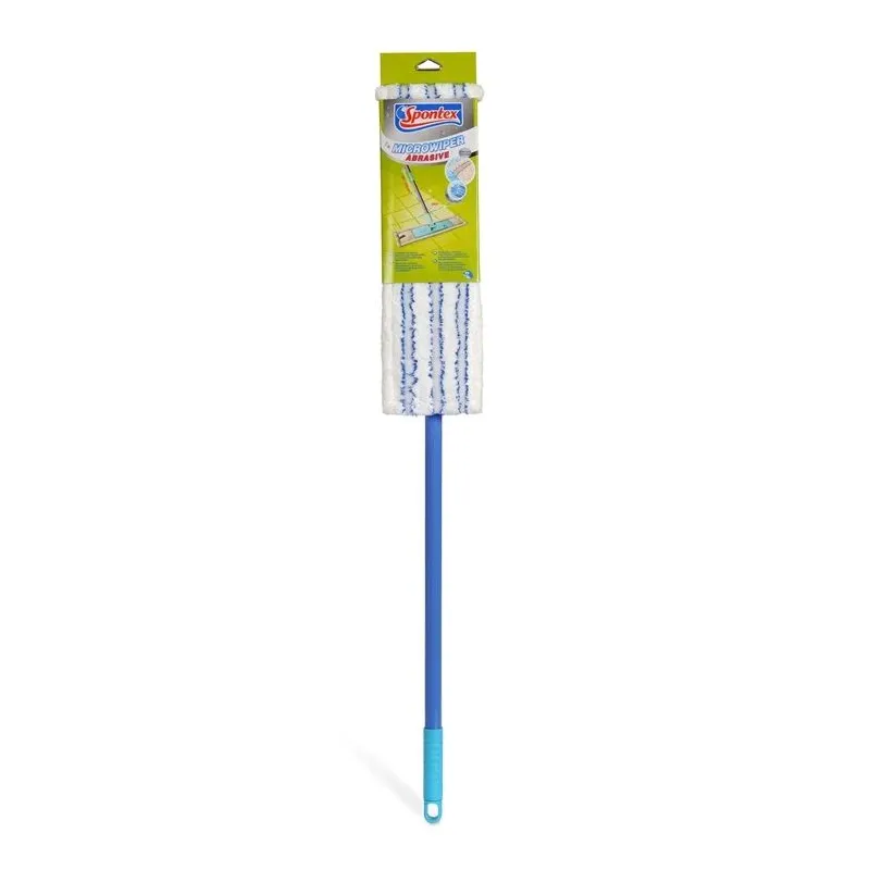 Grindų šepetys Spontex MICROWIPER ABRASIVE 97050140, 80 - 140 cm, mėlyna sp.-balta sp.