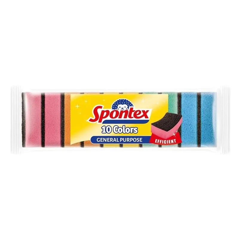 Tīrīšanas sūklis Spontex 10 colors, daudzkrāsaina, 10 gab.