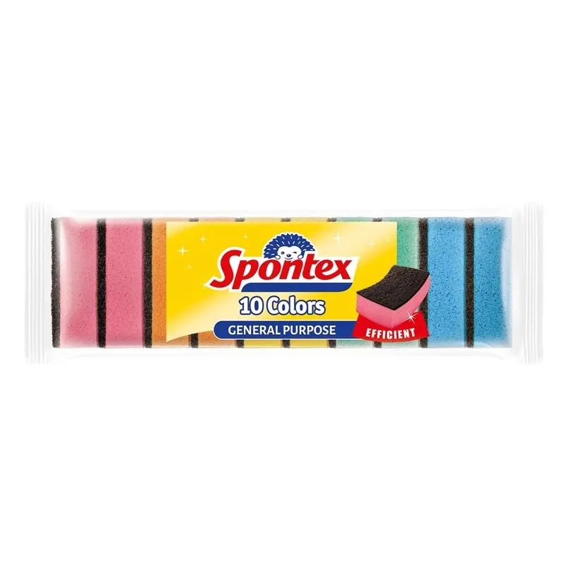 Puhastuskäsn Spontex 10 colors, mitmevärviline, 10 tk