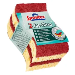 Puhastuskäsn Spontex Top Clean, kollane v., 2 tk