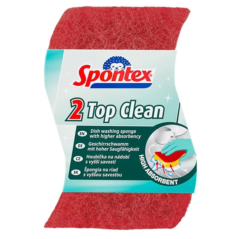 Tīrīšanas sūklis Spontex Top Clean. dzeltena. 2 gab.