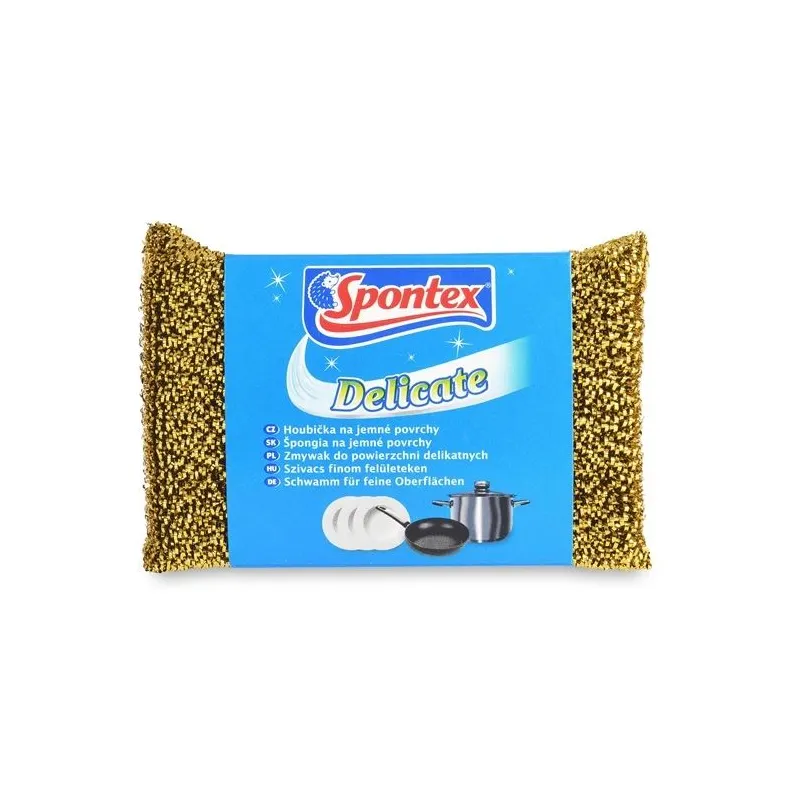 Sūklis-skrāpis Spontex Delicate, zelta krās.-sudraba krās.