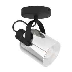 Spotlampa berregas e27 melna-hroma