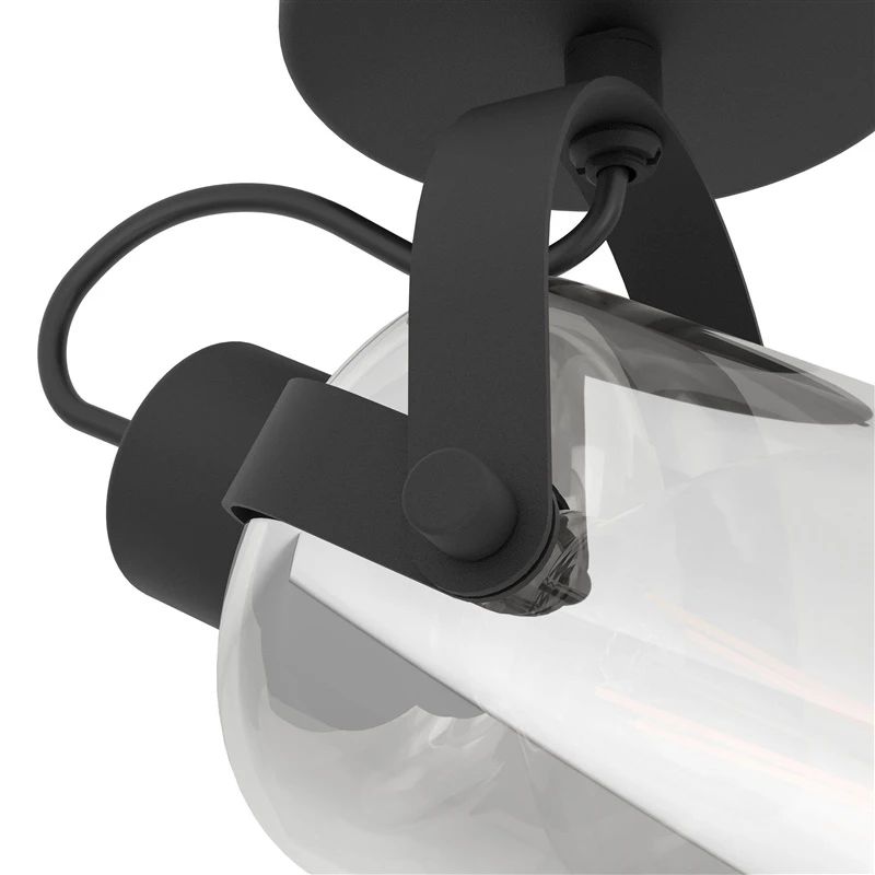 Spotlampa berregas e27 melna-hroma