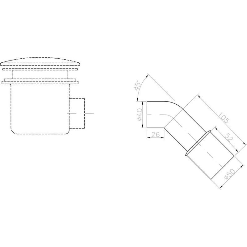 Nocenota prece - Sifons izlietnei Ravak, balts
