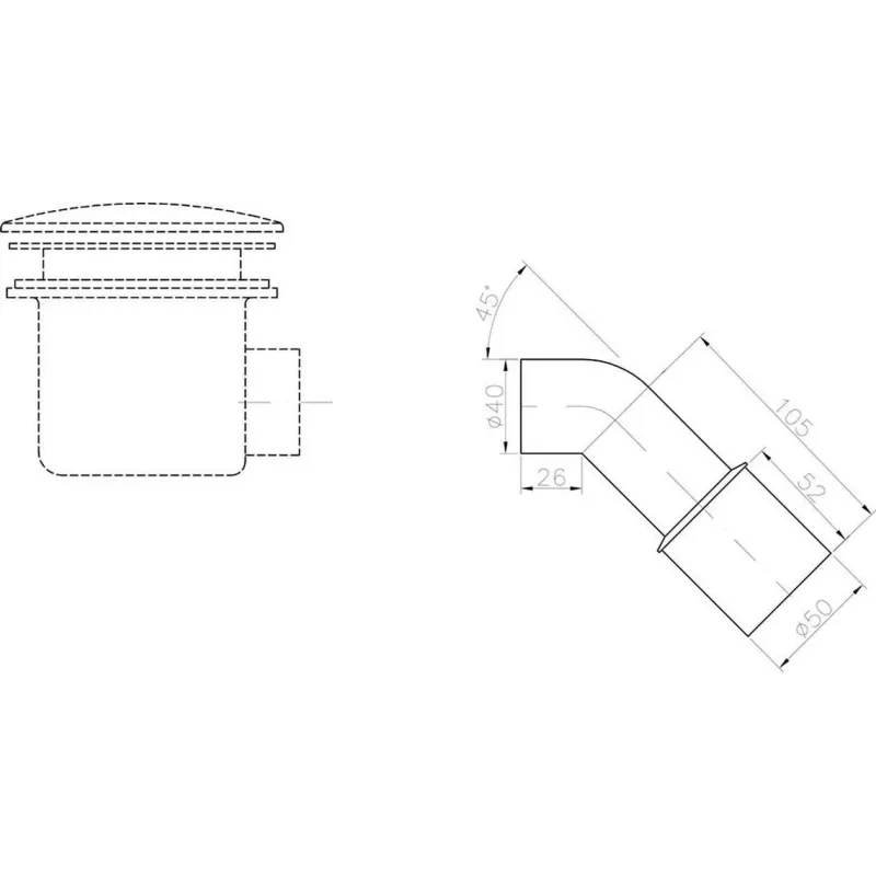 Nocenota prece - Sifons izlietnei Ravak, balts