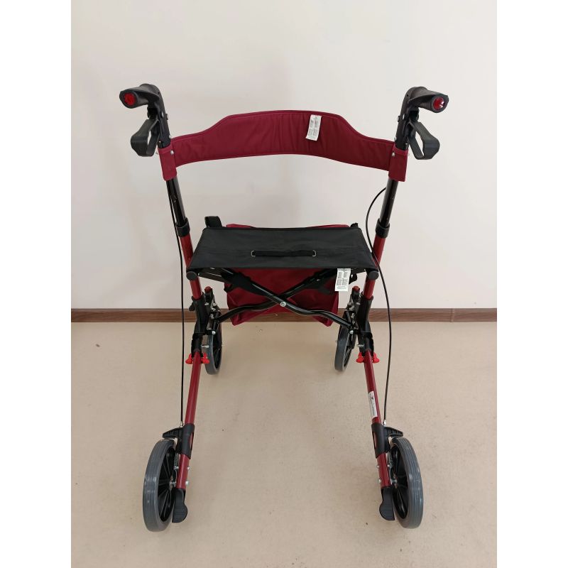 Nocenota prece - Staigāšanas palīglīdzeklis, salokāms, ar iepirkuma somu, sarkans