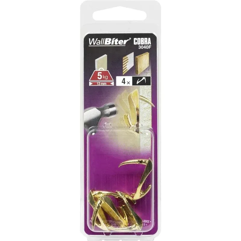 Ieskrūvējams āķis Cobra, āķa, 18 mm x 20 mm, 4 gab.
