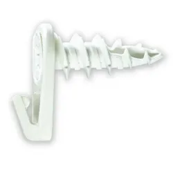 Hook drywal screw 10.5x27 white 4 pcs