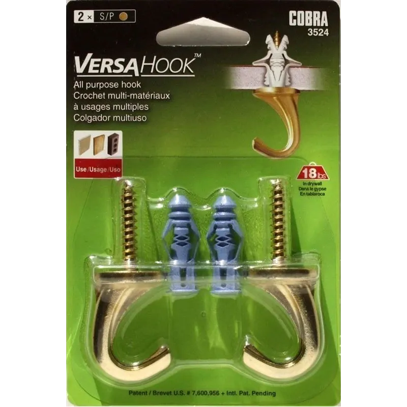 Āķis Cobra, 6x66 mm, misiņš, 2 gab.