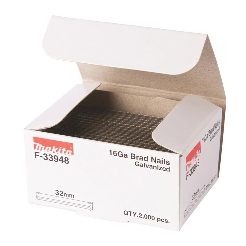 Finish Nails for Makita 16 GA F-33948, 32 mm x 1.6 mm