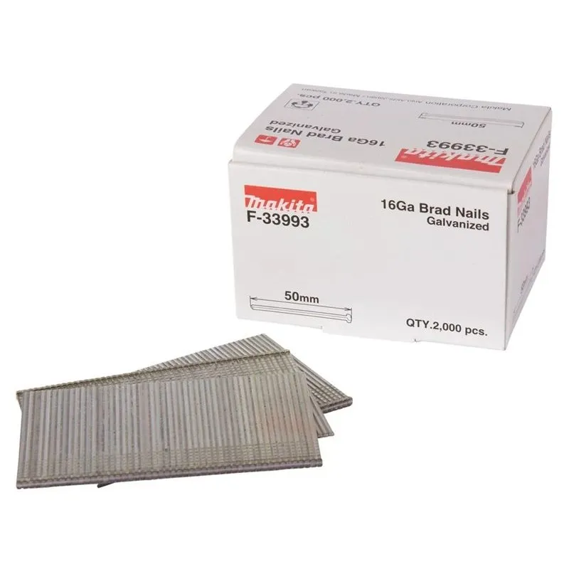 Nagla dēlīši Makita 16GA F-33993, 50 mm x 1.6 mm, 2000 gab.