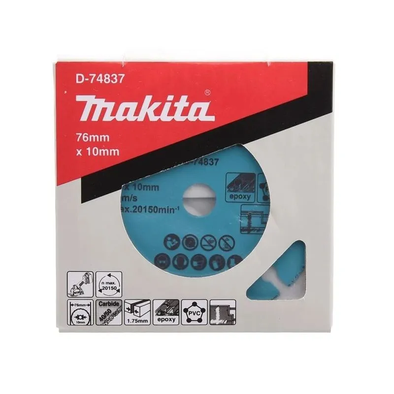 Griešanas disks Makita D-74837, 76 mm x 1.7 mm x 10 mm