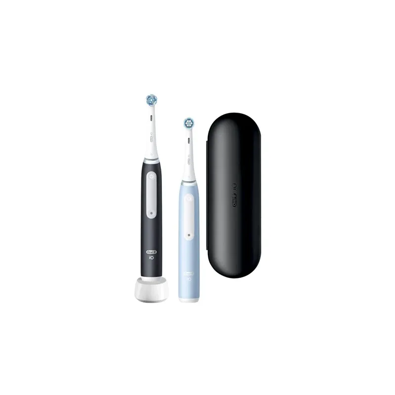 iOG3d.2i6.2K Oral-B iO3 Elektrinis Dantų Šepetėlis Matt Black-Ice Blue Duo Pack Edition