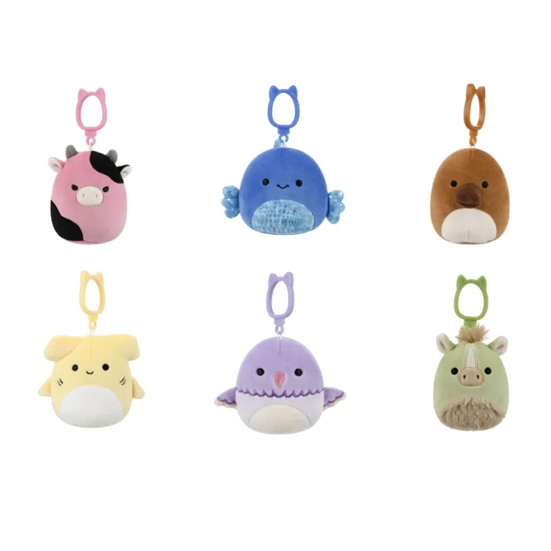 Pliušinis žaislas Squishmallows Clip On SQJW3525, ,spalva-dizainas parenkami atsitiktine tvarka,, 8 cm