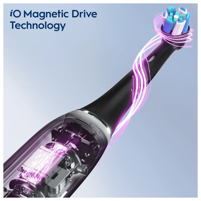 iOG3d.2i6.2K Oral-B iO3 Elektrinis Dantų Šepetėlis Matt Black-Ice Blue Duo Pack Edition