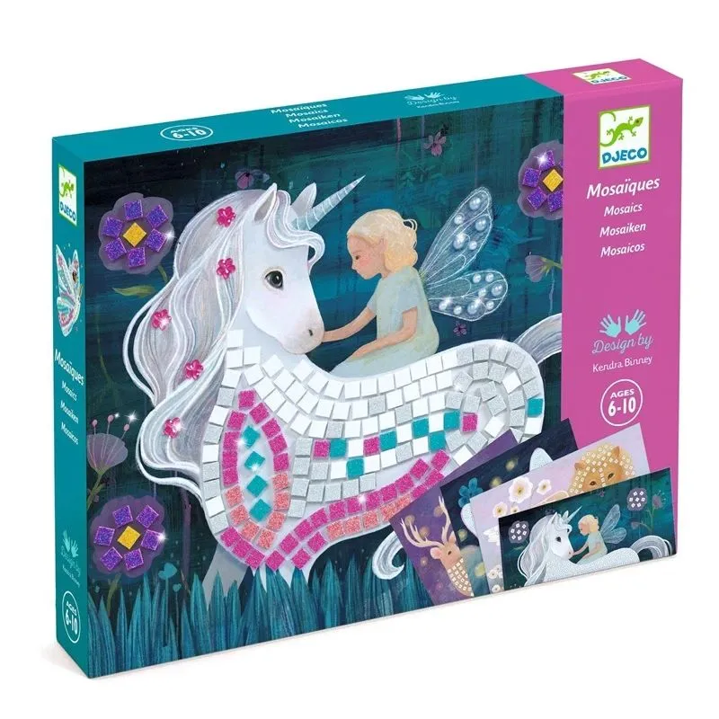 Radošais komplekts Djeco Mosaic Glitter Unicorn