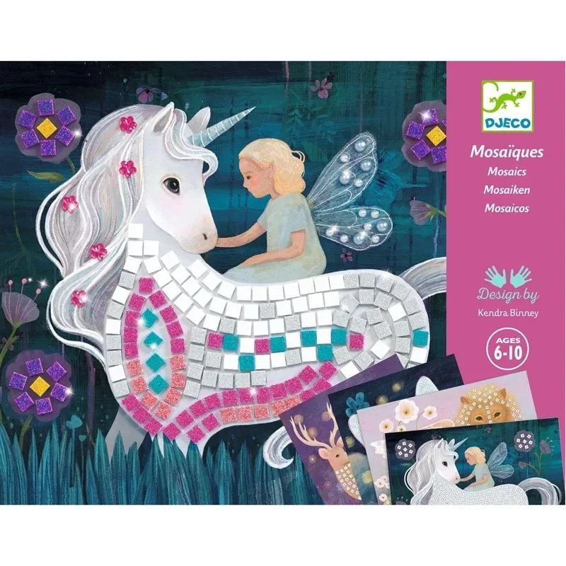 Radošais komplekts Djeco Mosaic Glitter Unicorn