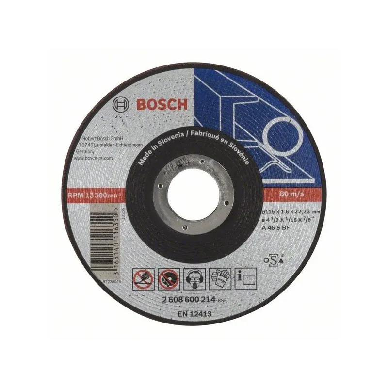 Griešanas disks Bosch, 115 mm x 1.6 mm x 22.23 mm