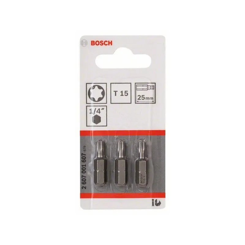 Набор битов для отверток Bosch 2 607 001 607, T15, 25 мм