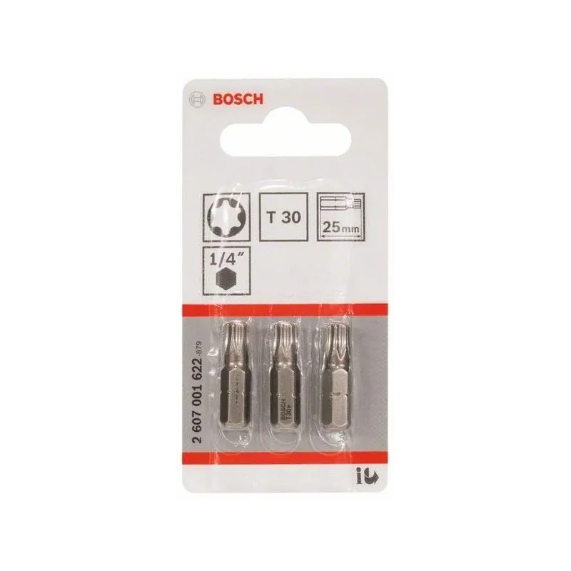 Atsuktuvų antgalių komplektas Bosch 2 607 001 622, T30, 25 mm