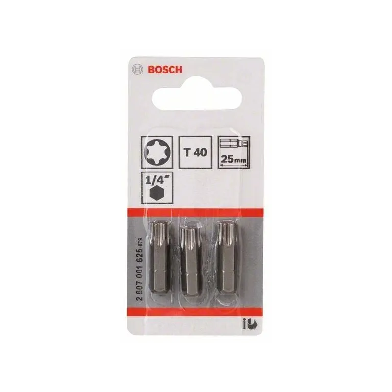 Atsuktuvų antgalių komplektas Bosch 2 607 001 625, T40, 25 mm