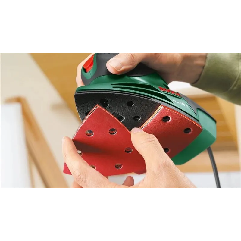 Elektrinis trikampis šlifuoklis Bosch Green PSM 100A, 0.9 kg, 100 W