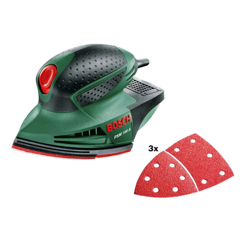 Elektrinis trikampis šlifuoklis Bosch Green PSM 100A, 0.9 kg, 100 W