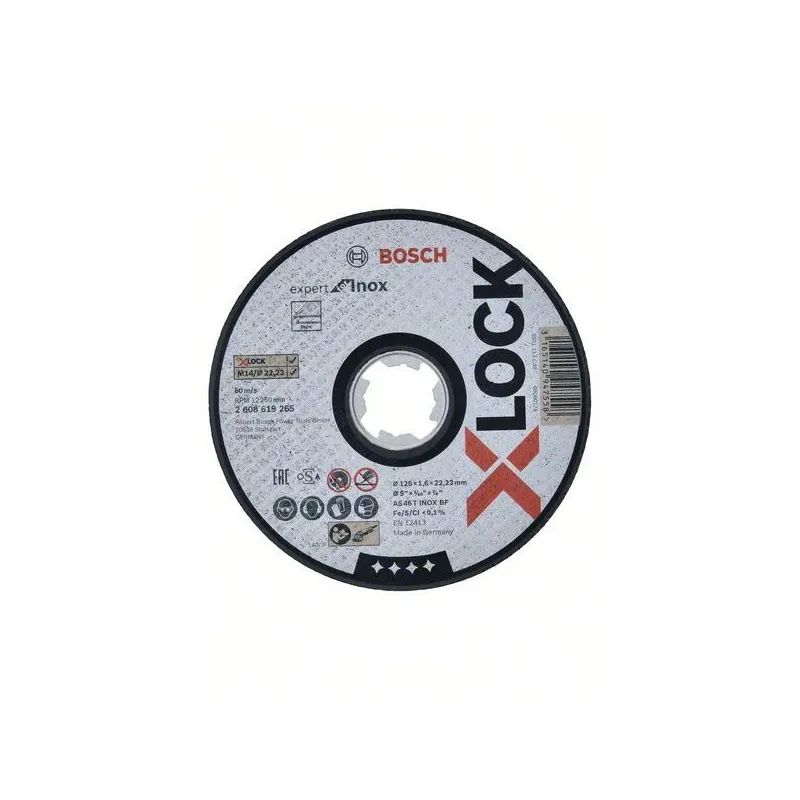 Tērauda griešanas disks BOSCH X-LOCK 125x1.6 mm