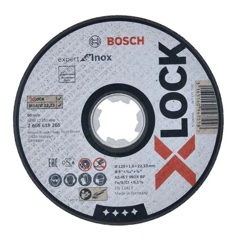 Tērauda griešanas disks BOSCH X-LOCK 125x1.6 mm