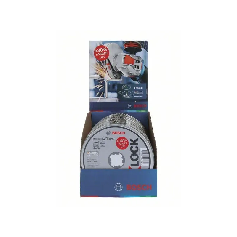Lõikekettad Inox BOSCH X-LOCK 125x1 mm. 10 tk.