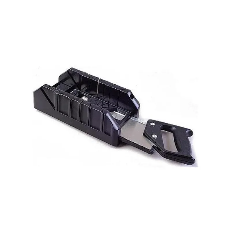 Saw storage mitre box with saw