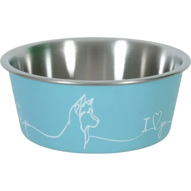 Bļoda dzīvniekam Zolux Love, 1.7 l, 20.6 cm x 20.6 cm x 7.4 cm, zila