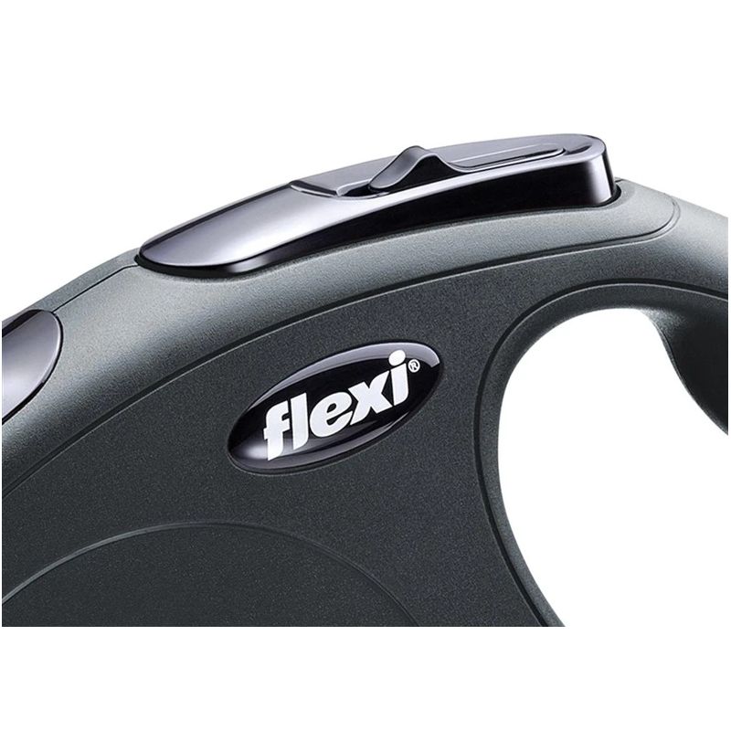 Automātiskā pavada Flexi New Classic Cord S. melna. 8 m