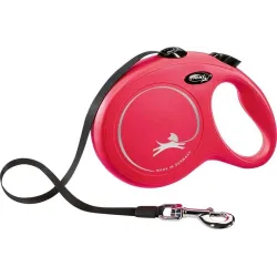 Automātiskā pavada Flexi Classic Tape L. sarkana. 8 m