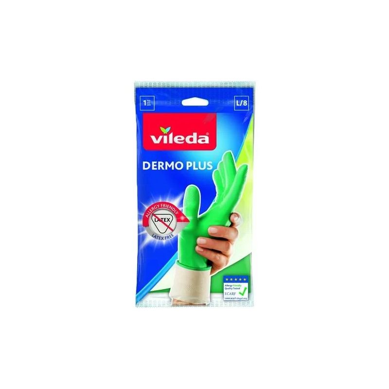 Vileda Dermo+ mājsaimniecības cimdi ,gumijas, L izmērs
