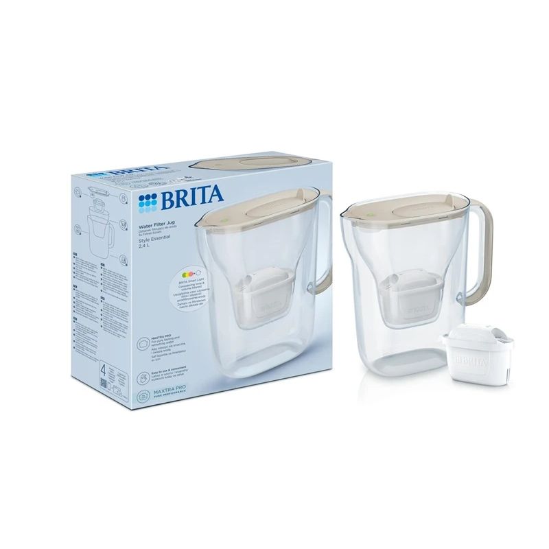 Ūdens filtra krūze Brita Style Essential, 2.4 l, bēša
