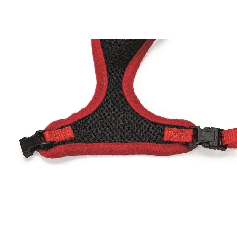 Kaķu siksna ar pavadiņu Karlie, 36 - 48 cm x 10 mm, melna krās.-sarkana krās.