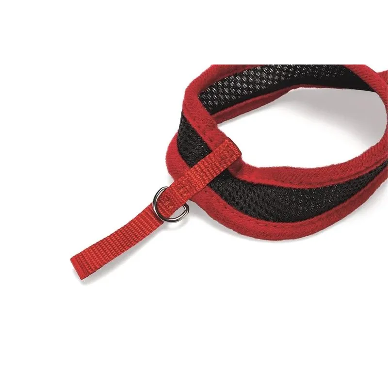 Kaķu siksna ar pavadiņu Karlie, 36 - 48 cm x 10 mm, melna krās.-sarkana krās.