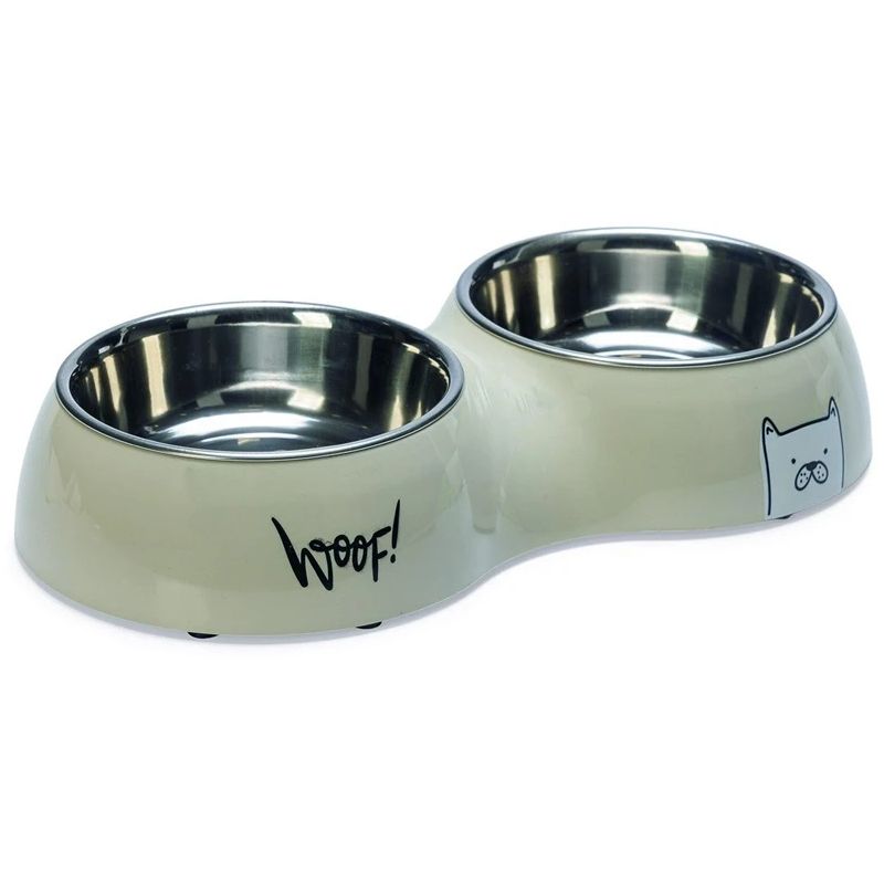 Doubl dog bowl karlie elize 2x480ml gray