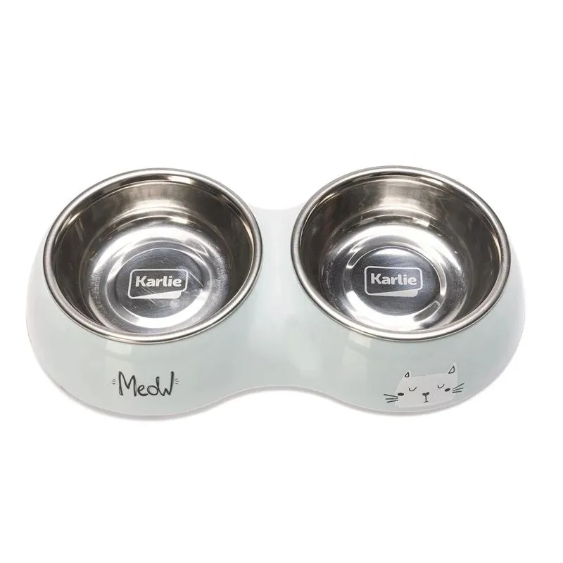 Bļoda dzīvniekam Karlie, 0.22 l, zila krās.