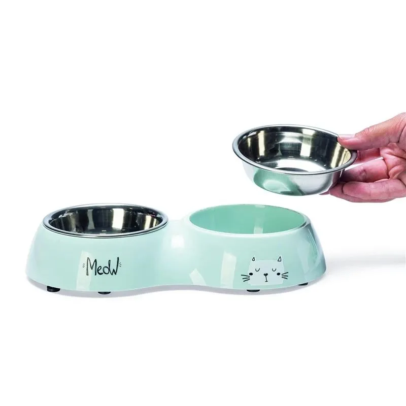 Bļoda dzīvniekam Karlie, 0.22 l, zila krās.