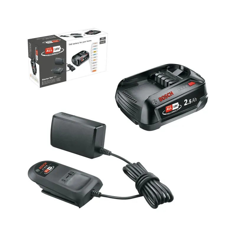 Akumulatora un lādētāja komplekts Bosch Green Starter-Set 18V, 18 V, li-ion, 2500 mAh