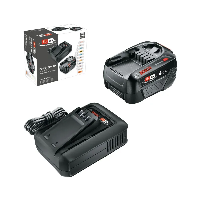Akumulatora un lādētāja komplekts Bosch Green Starter-Set 18V, 18 V, li-ion, 4000 mAh