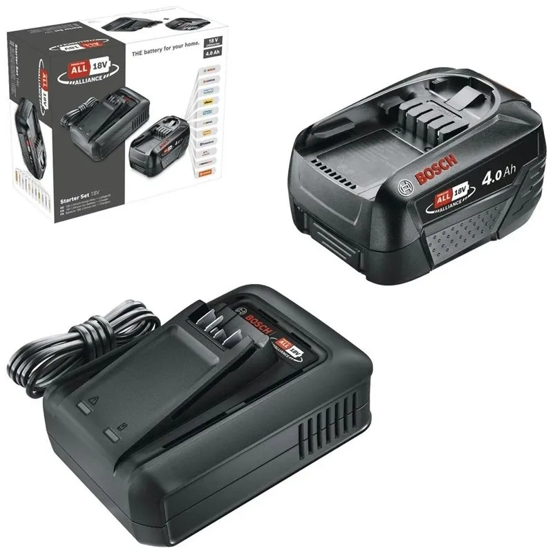 Aku ja laadija komplekt Bosch Green Starter-Set 18V, 18 V, li-ion, 4000 mAh