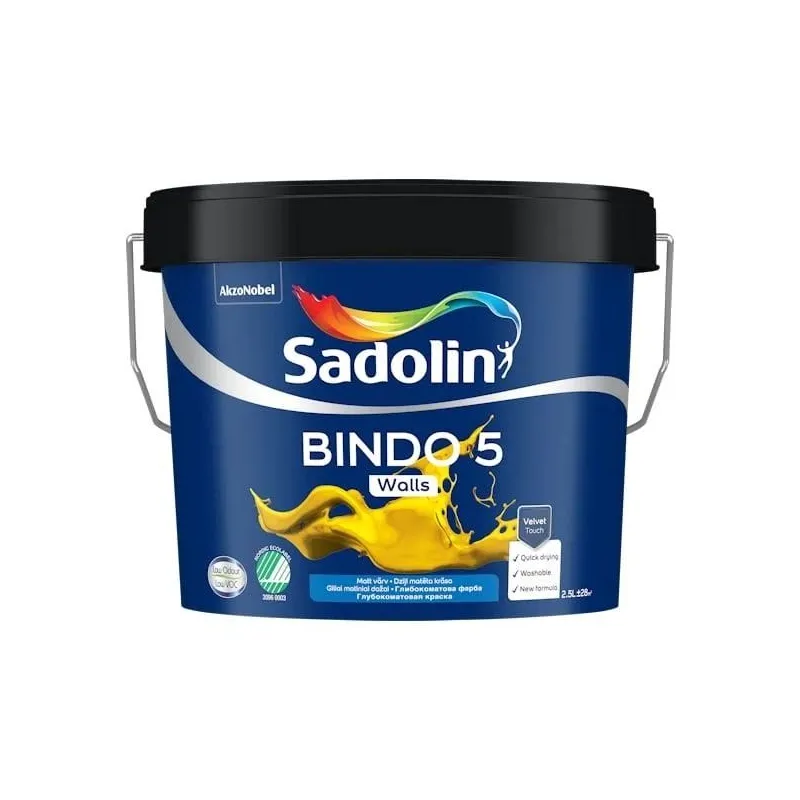 Краска Sadolin Bindo 5, белый цв., 2.5 л